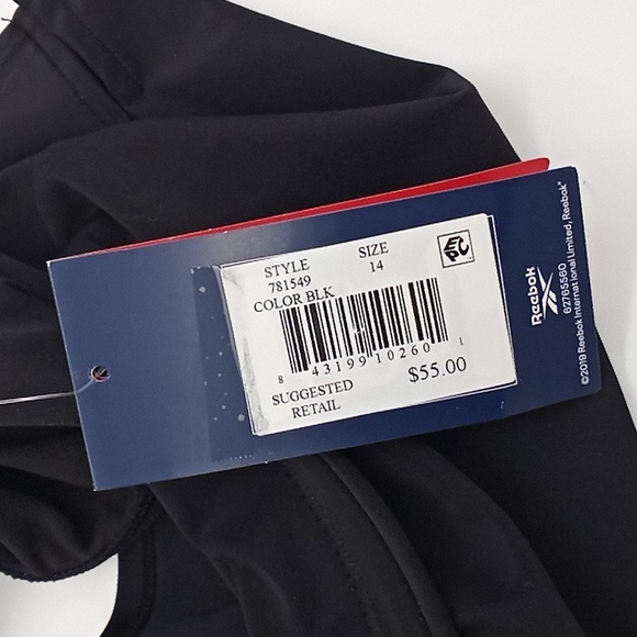 Sold! Reebok Zipper Pocket Swim Shorts Black 14‎ - Picture 14 of 14